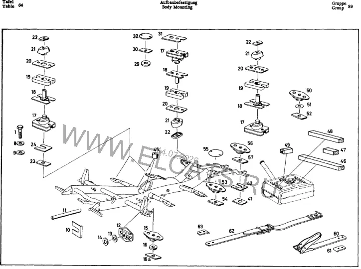 Схема узла: BODY MOUNTING / BODY MOUNTING