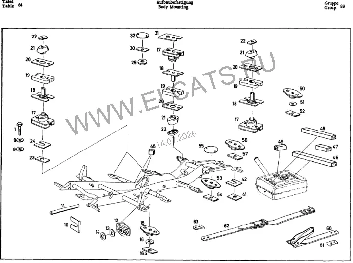 Схема узла: BODY MOUNTING / BODY MOUNTING