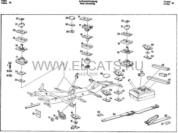 Схема узла: BODY MOUNTING / BODY MOUNTING