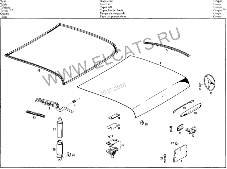 Схема узла: REAR LID / REAR LID