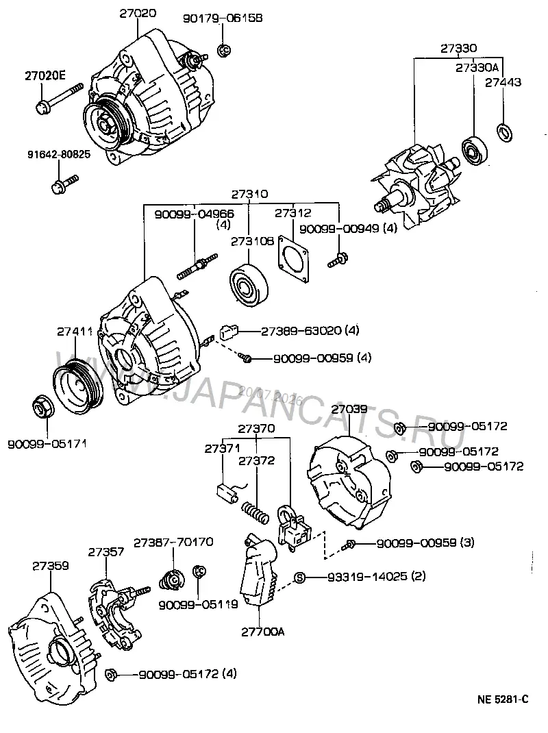 Схема узла: UNIT PARTS
