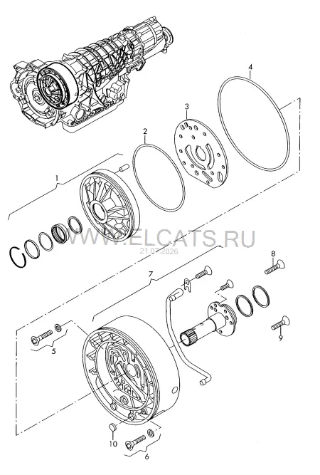 Схема узла: Масляный насос | для 5-ступенчатой АКП | -------5HP24----------------